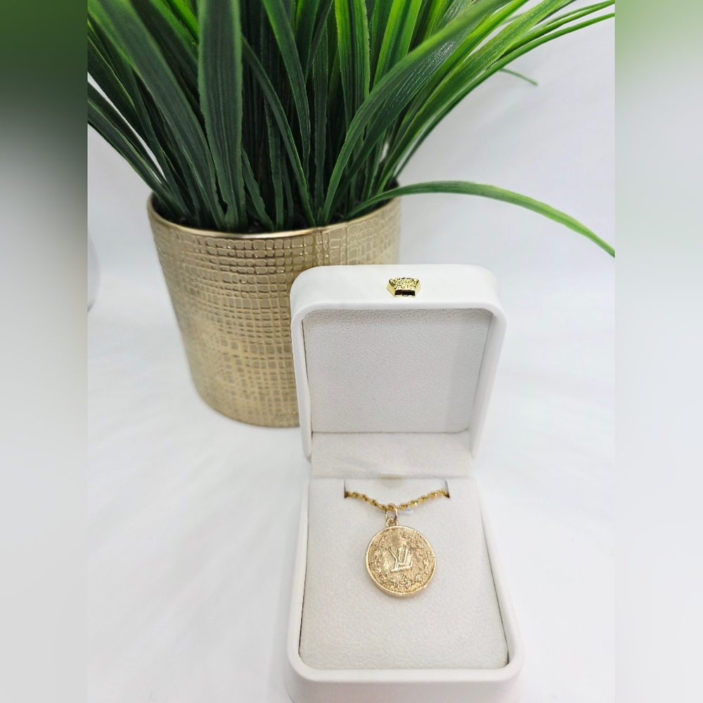 Authentic Louis Vuitton Medallion Necklace. On Waterproof Atolea Chain. - Picture 2 of 6